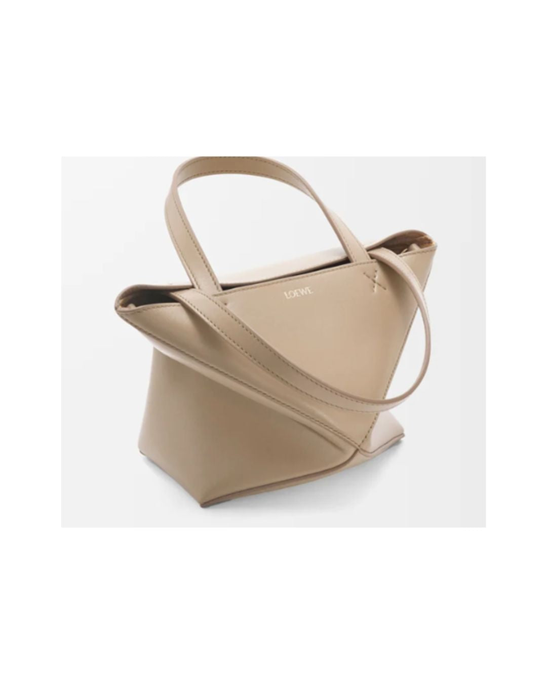LOEWE Mini Puzzle Fold tote in shiny calfskin