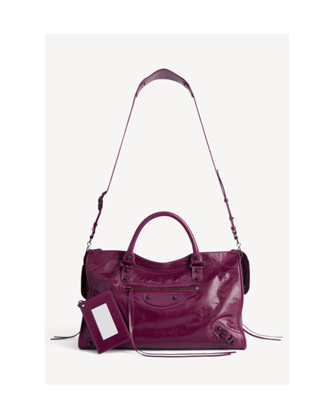 BALENCIAGA Women's Le City Bag Medium in Plum