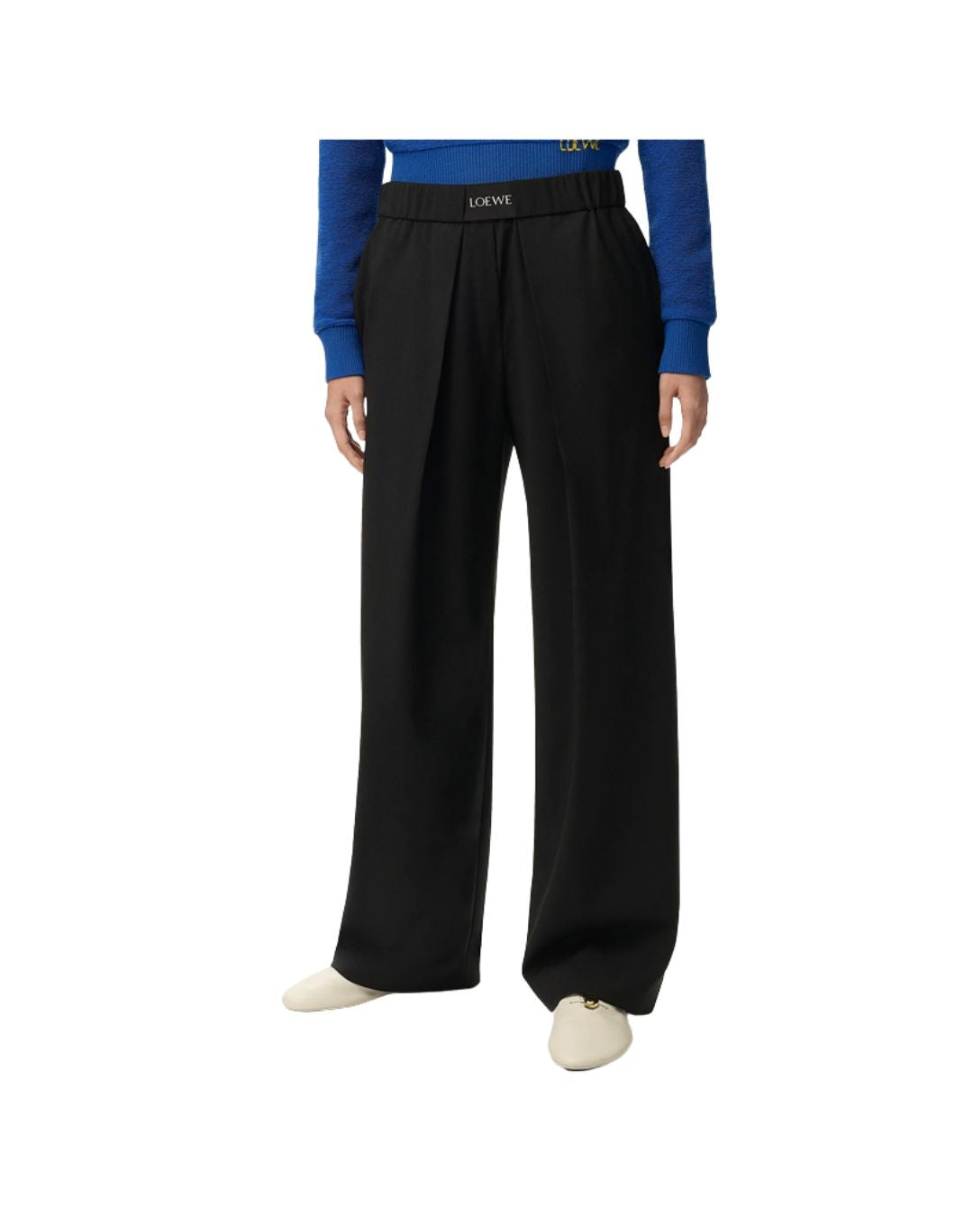 LOEWE Elasticated trousers in wool,