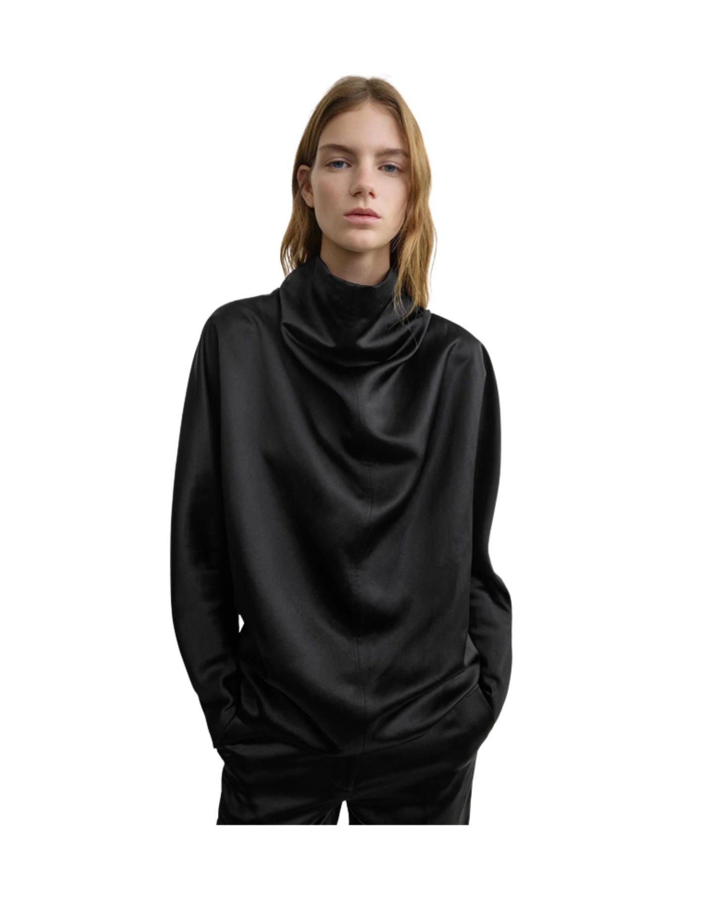 TOTEME Cowl neck blouse black