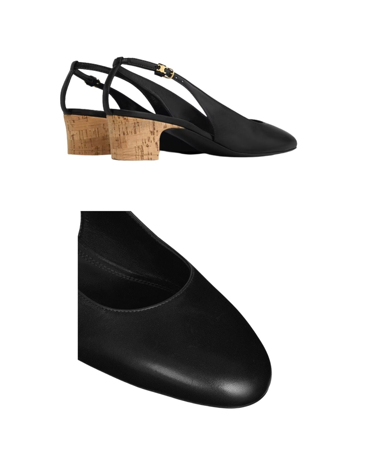 CELINE NEO CITY SLINGBACK IN GOATSKIN