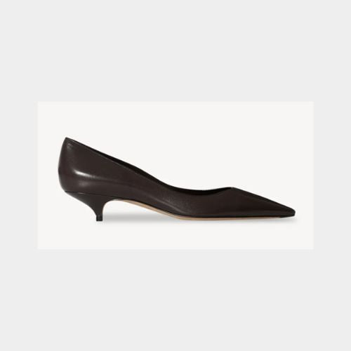 THE ROW Liisa Kitten Two Heel in Leather