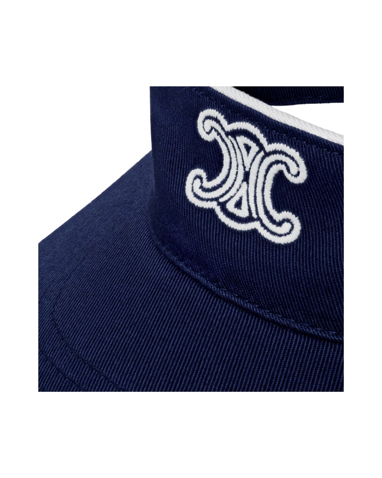 CELINE Triomphe visor IN WASHED COTTON GABARDINE