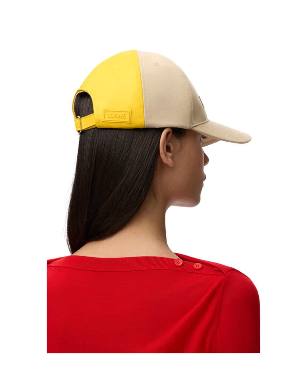 LOEWE LOEWE bicolour cap in cotton canvas