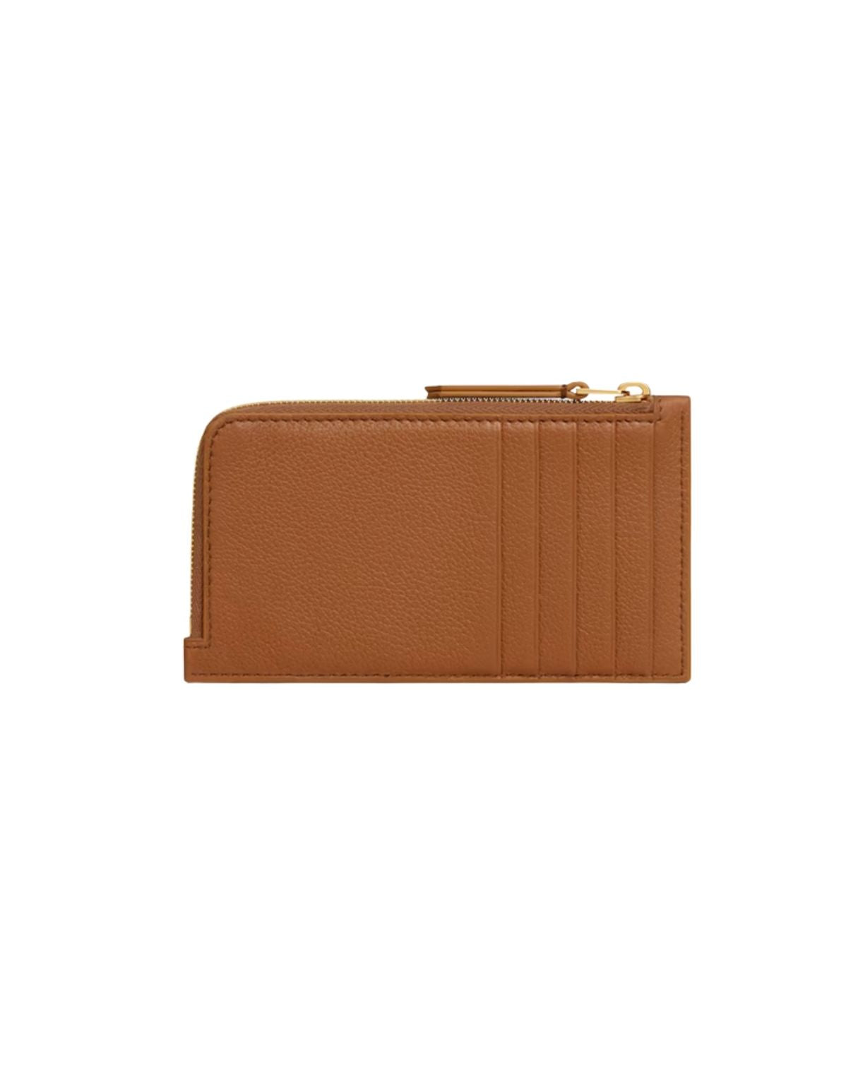 CELINE LONG ZIPPED CARD HOLDER IN SUPPLE GRAINED CALFSKIN
