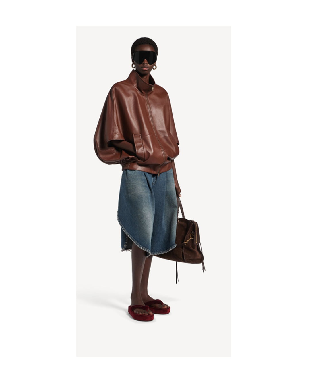 BALENCIAGA Women's Tulip Bermuda in Dark Ocean