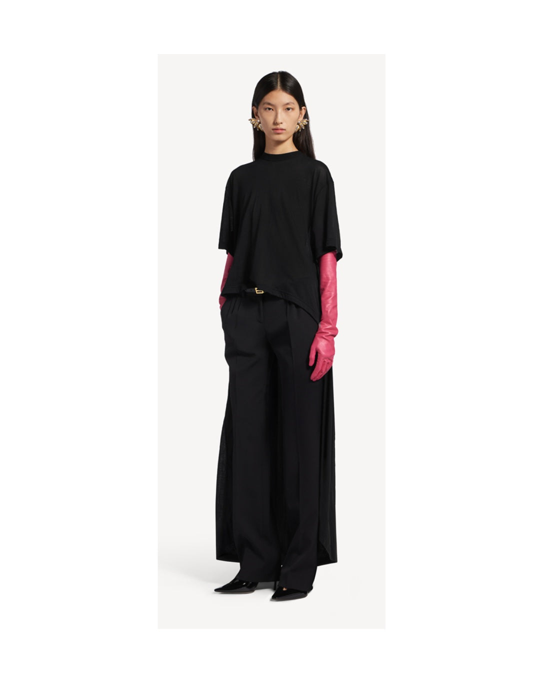 BALENCIAGA Women's Train T-shirt in Black