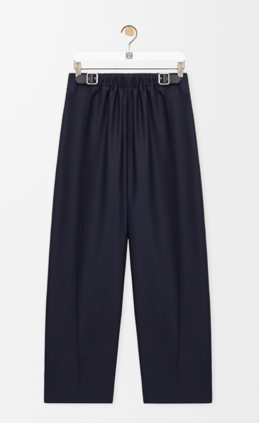 LOEWE Belted trousers in wool and silk