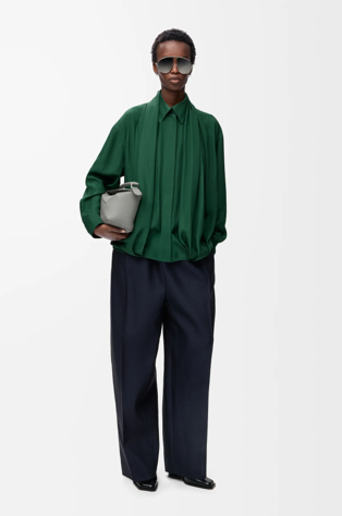 LOEWE Draped shirt in silk