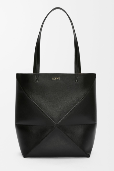 LOEWE Medium Puzzle Fold tote in shiny calfskin