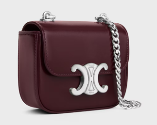 CELINE MINI CHAIN CLAUDE IN Shiny calfskin