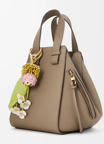 Loewe Strawberry flower charm in classic calfskin