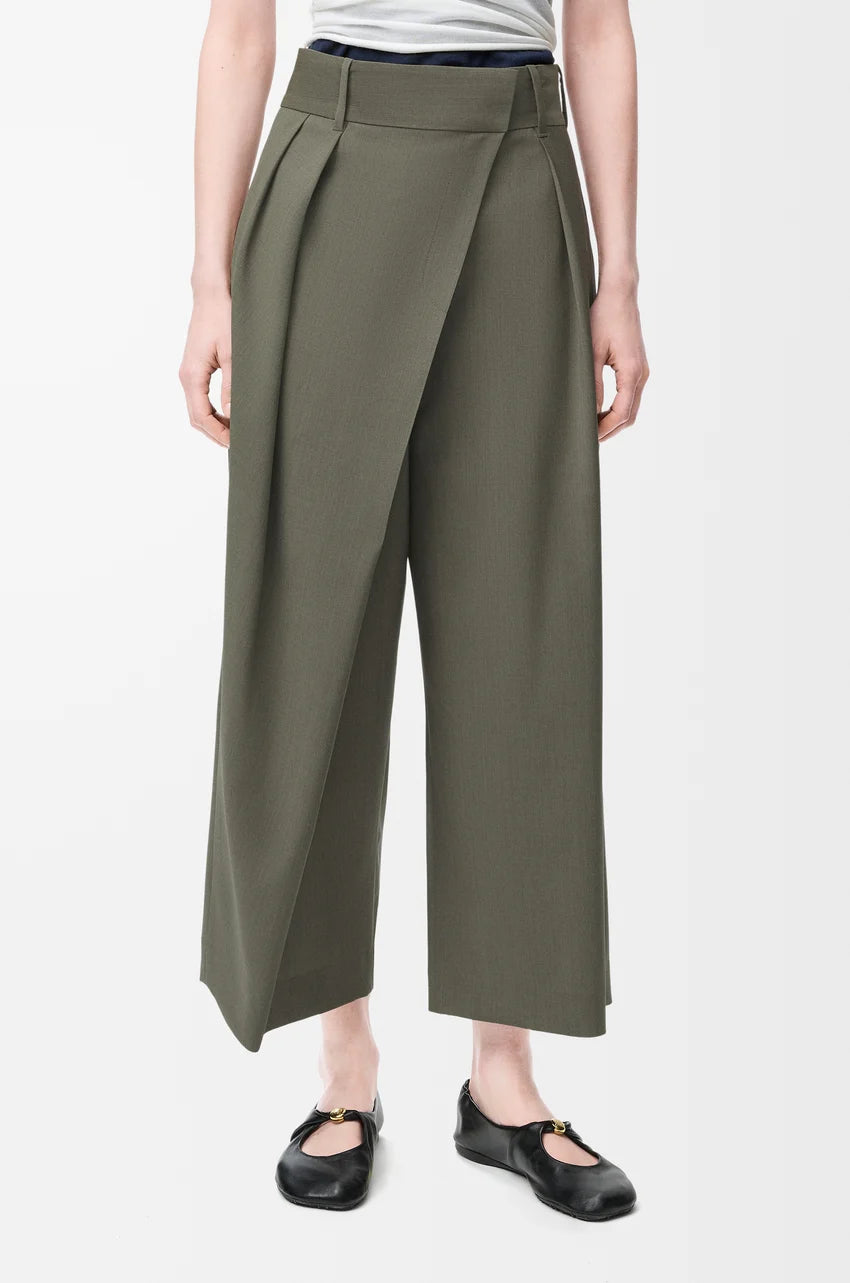 LOEWE CROPPED WRAP TROUSERS IN WOOL