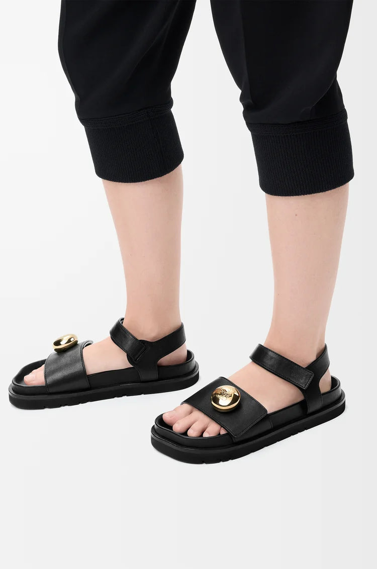 LOEWE Pebble fussbett sandal in soft calfskin