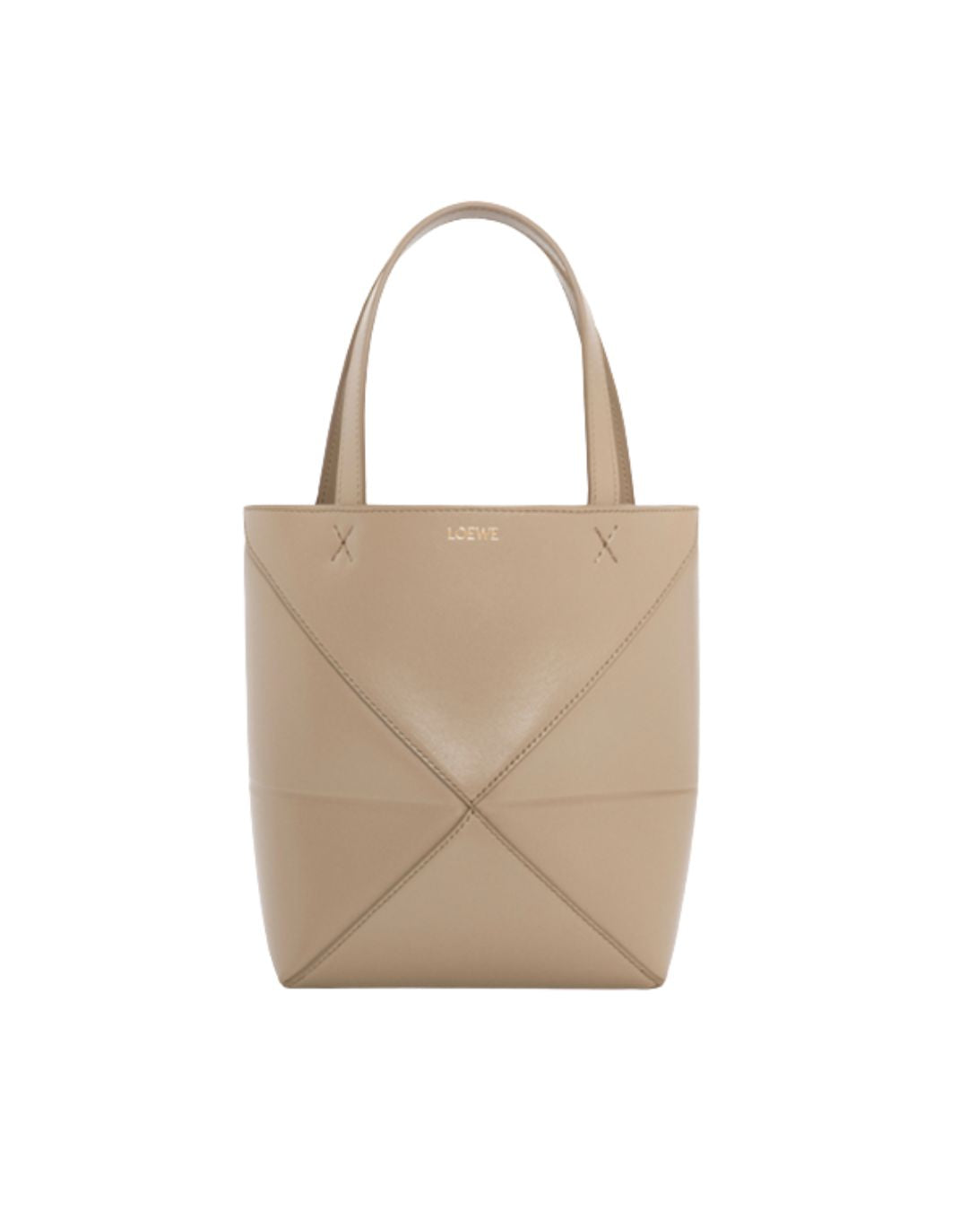 LOEWE Mini Puzzle Fold tote in shiny calfskin