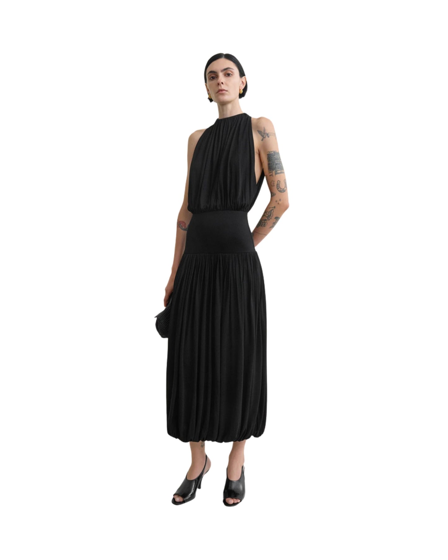 TOTEME  Soft gathered dress black
