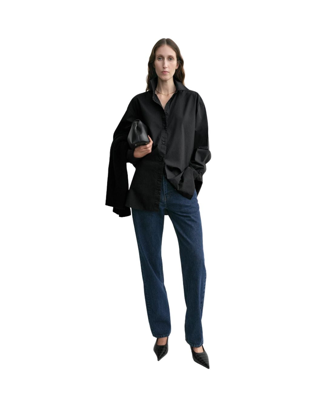 Toteme Classic tumbled shirt washed Black