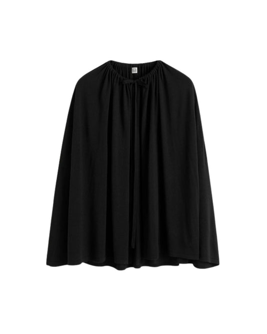 TOTEME Drawstring cape black