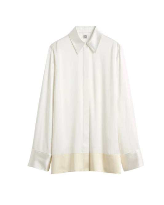 TOTEME Soft tuxedo shirt white