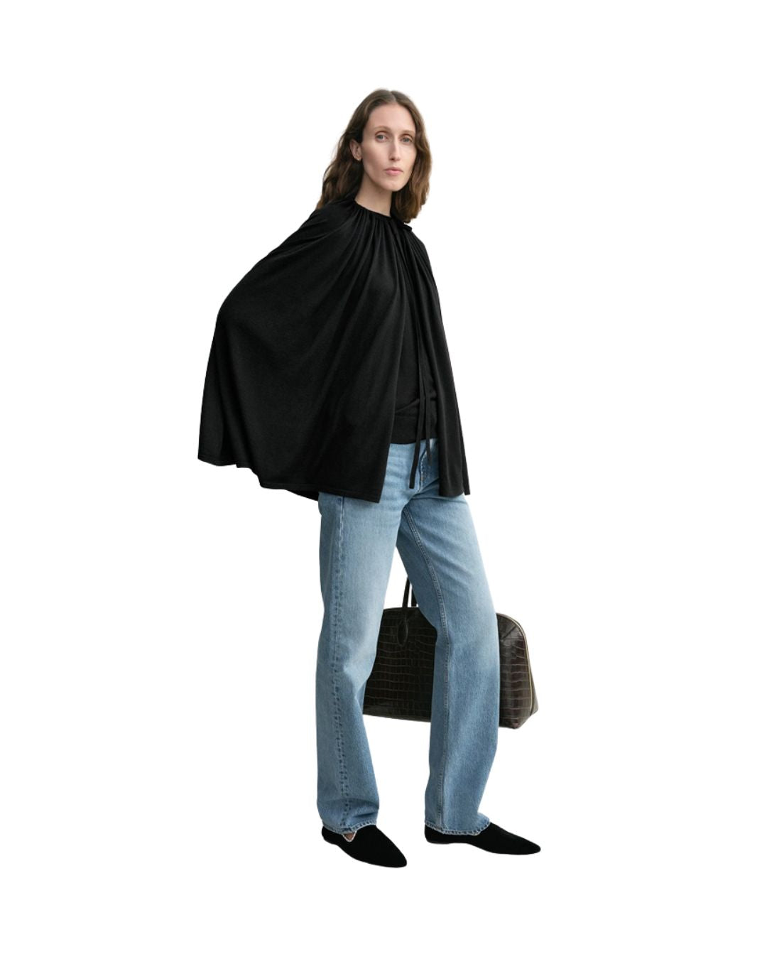 TOTEME Drawstring cape black