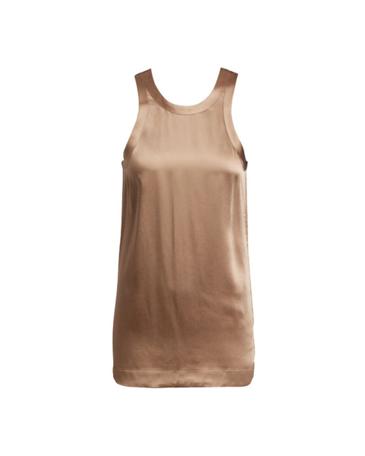 TOTEME CURVED SATIN TANK