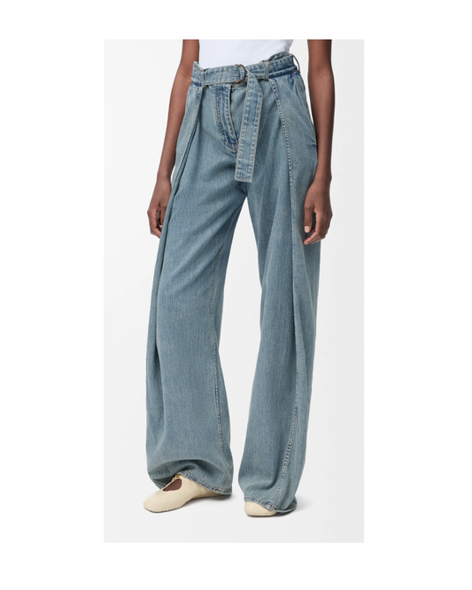LOEWE BELTED JEANS IN DENIM
