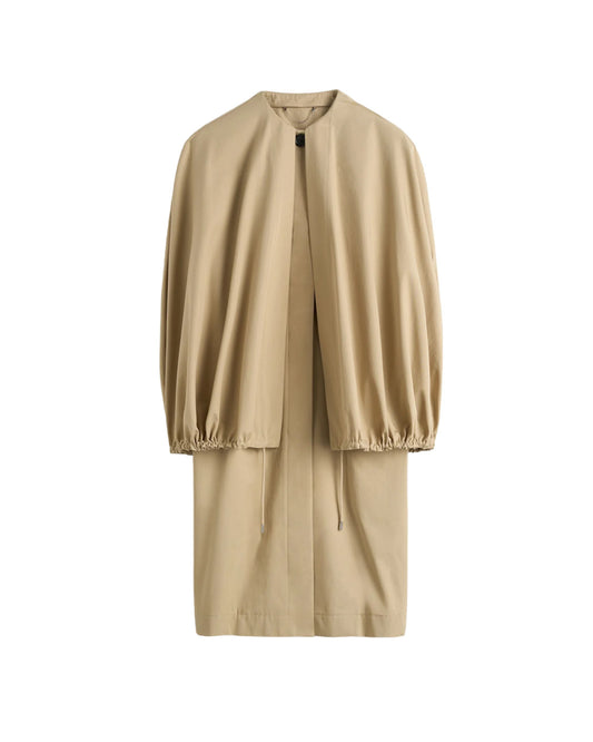 TOTEME Detachable cape coat beige