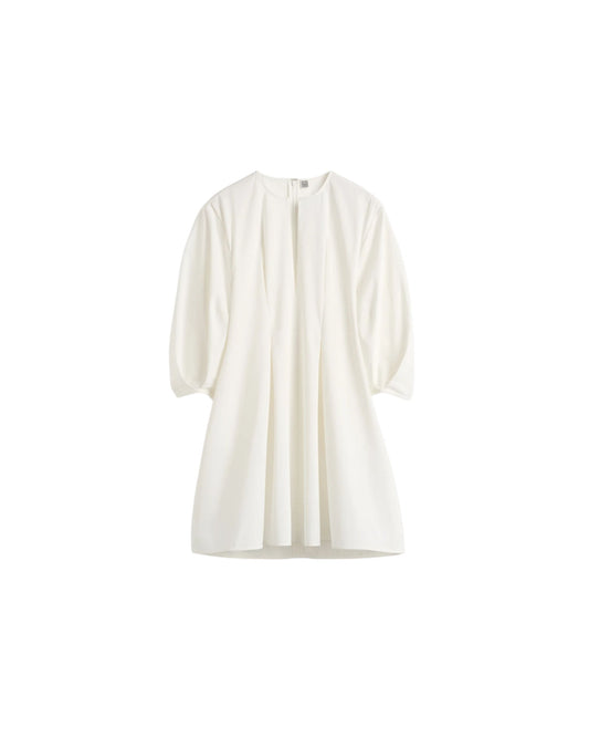 TOTEME Balloon sleeve cotton dress white