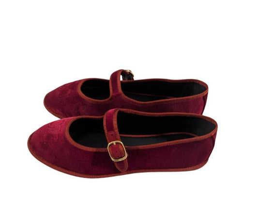 CELINE EVE TRIOMPHE MARY-JANE BALLERINA IN VELVET