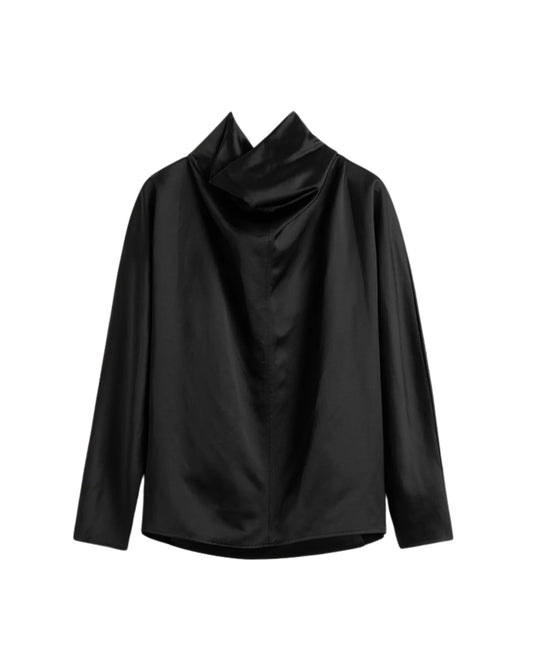 TOTEME Cowl neck blouse black