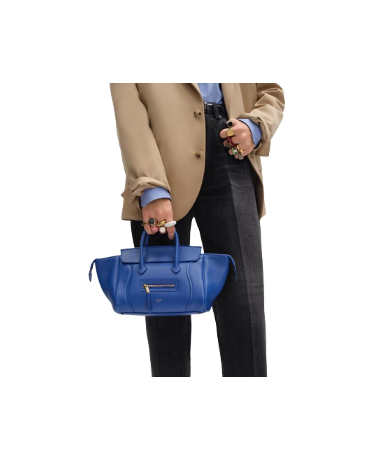 CELINE SMALL NEW LUGGAGE IN SUPPLE SHINY LAMBSKIN