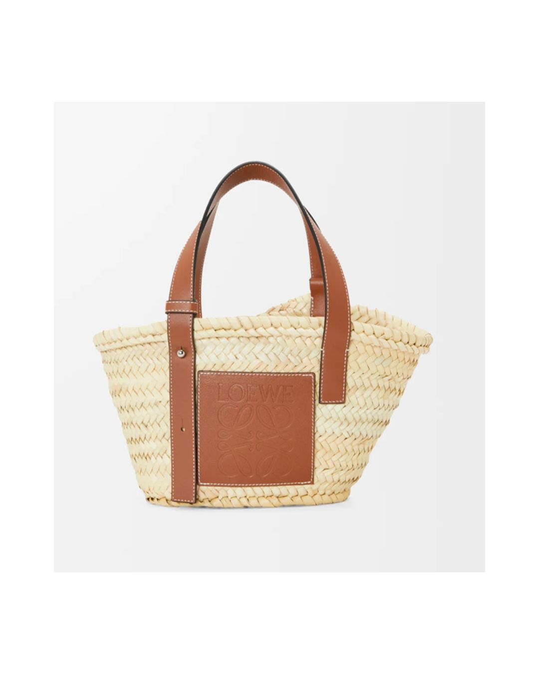 Loewe Small basket bag (palm leaf and calfskin)