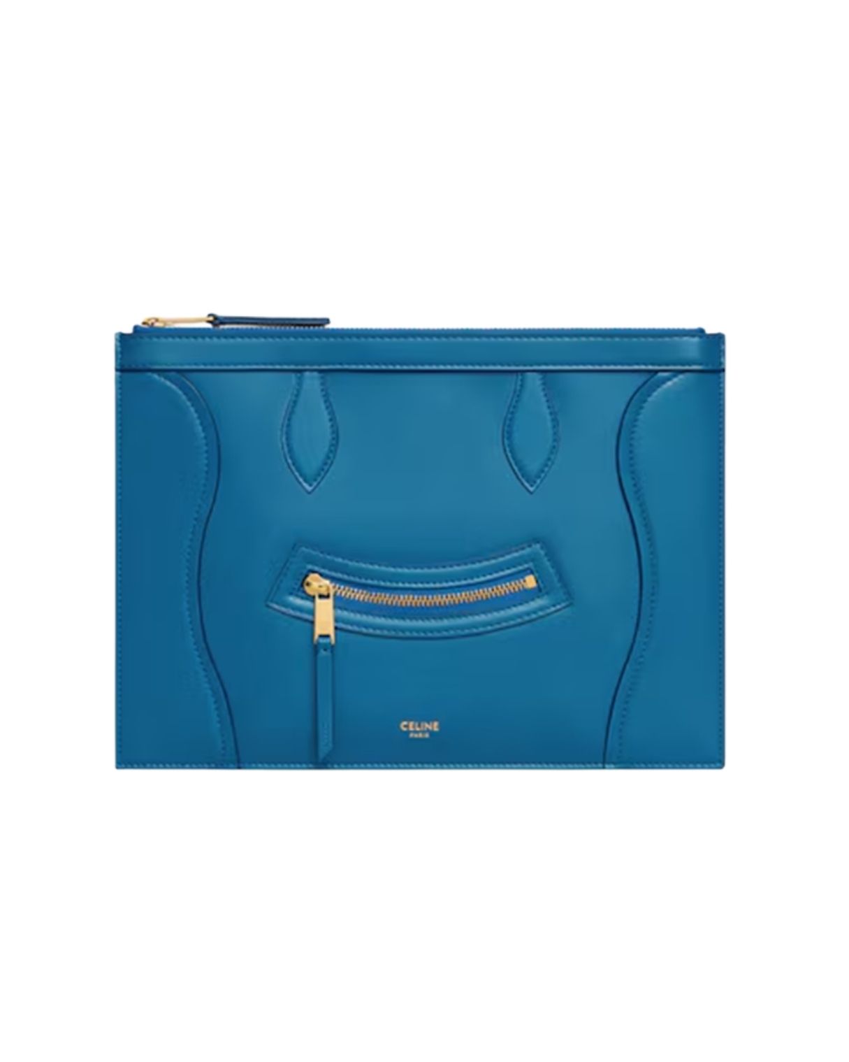 CELINE MEDIUM POUCH IN GLOSSY CALFSKIN