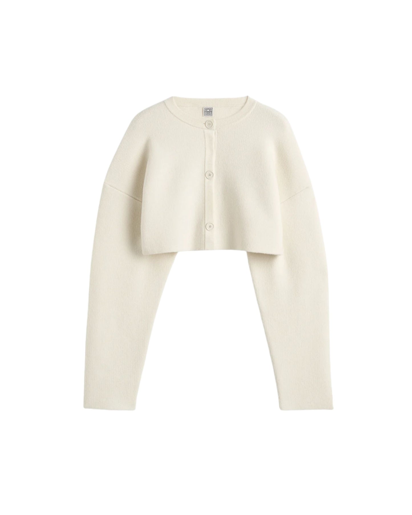 TOTEME Cropped oversized cardigan milk