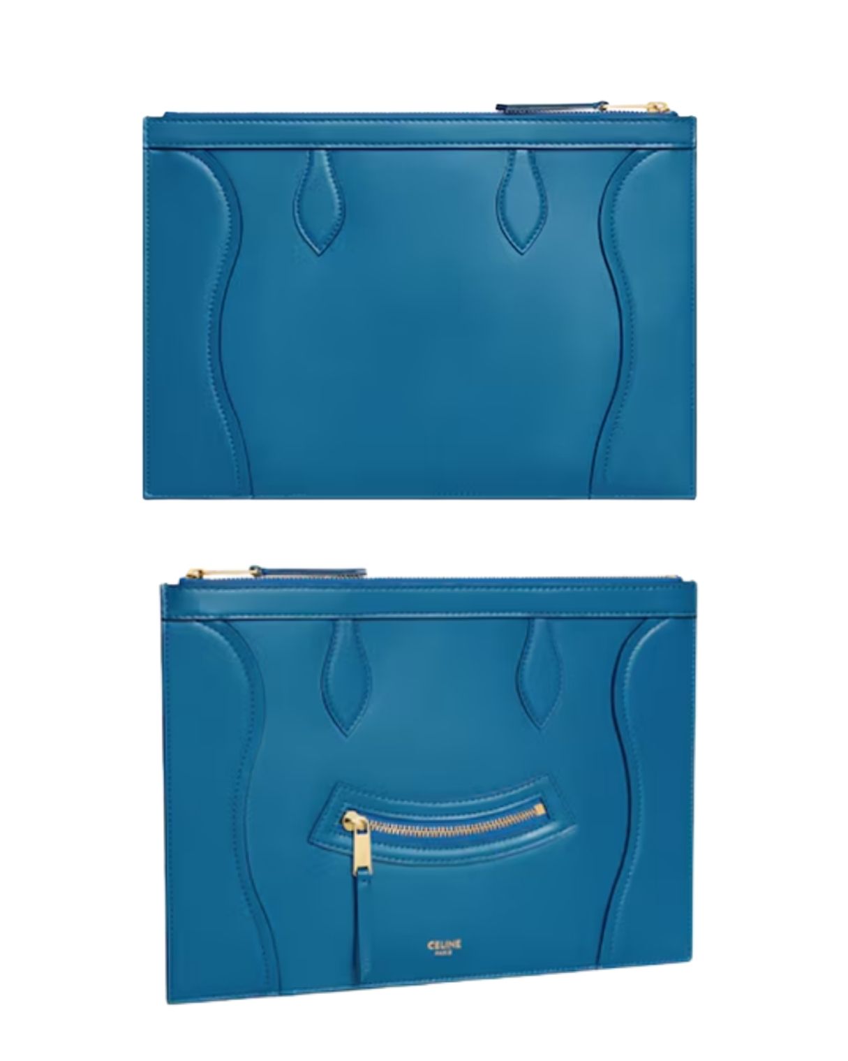 CELINE MEDIUM POUCH IN GLOSSY CALFSKIN