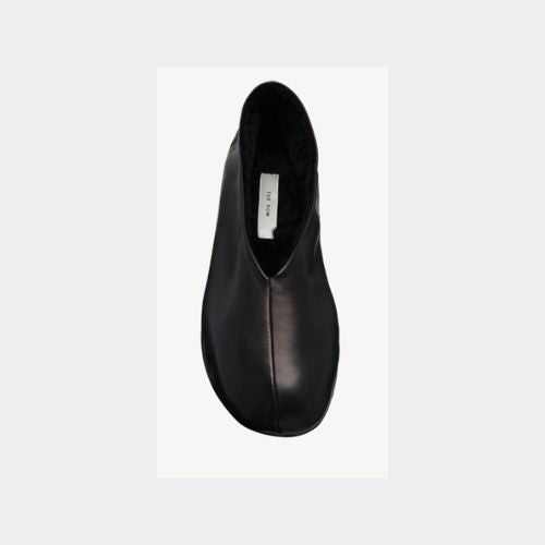 THE ROW Stella Slipper in Leather and Shearling