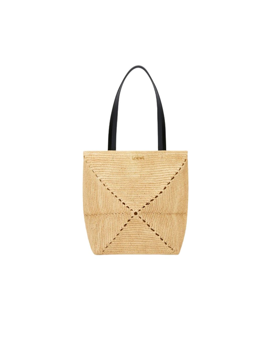 LOEWE Medium Puzzle Fold tote in raffia