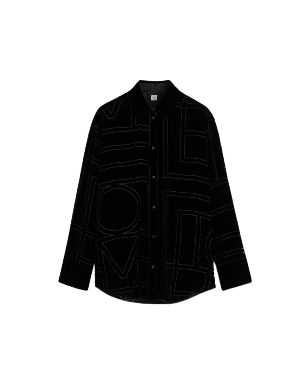 TOTEME Oversized devoré shirt black