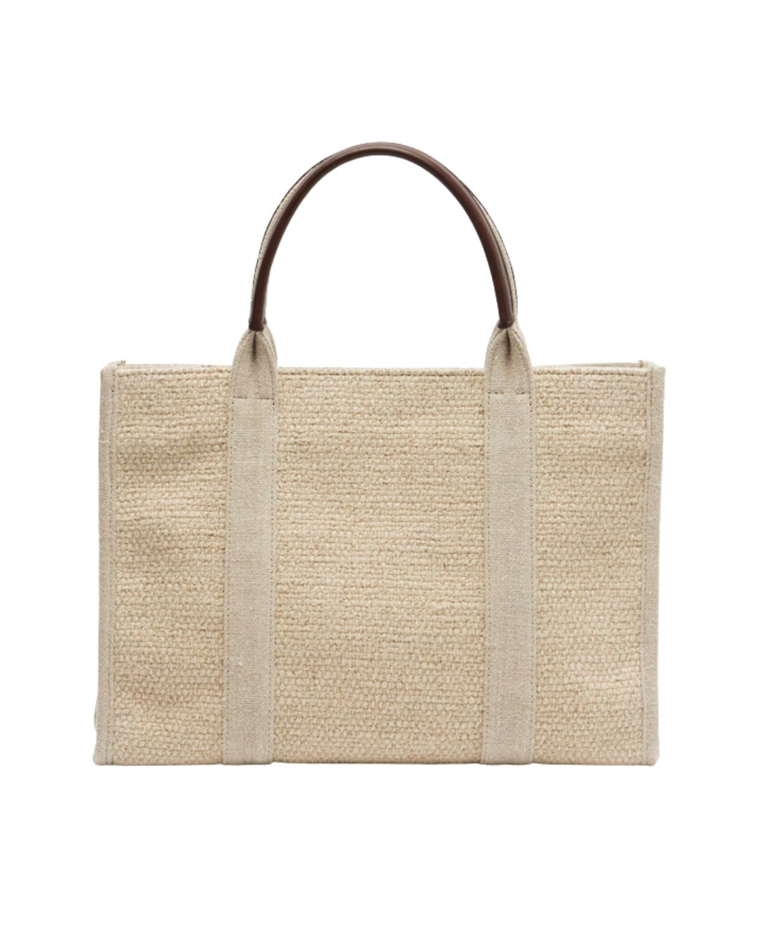 THE ROW Georgia Medium leather-trimmed canvas tote bag