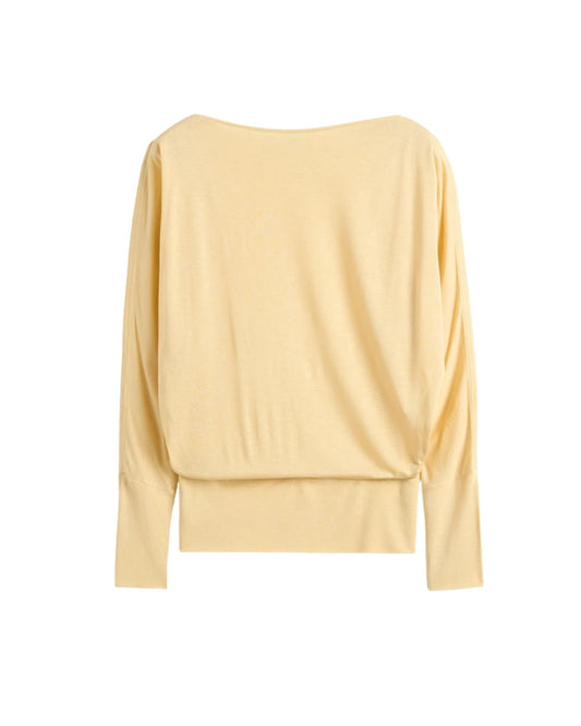 TOTEME Boatneck jersey top champagne