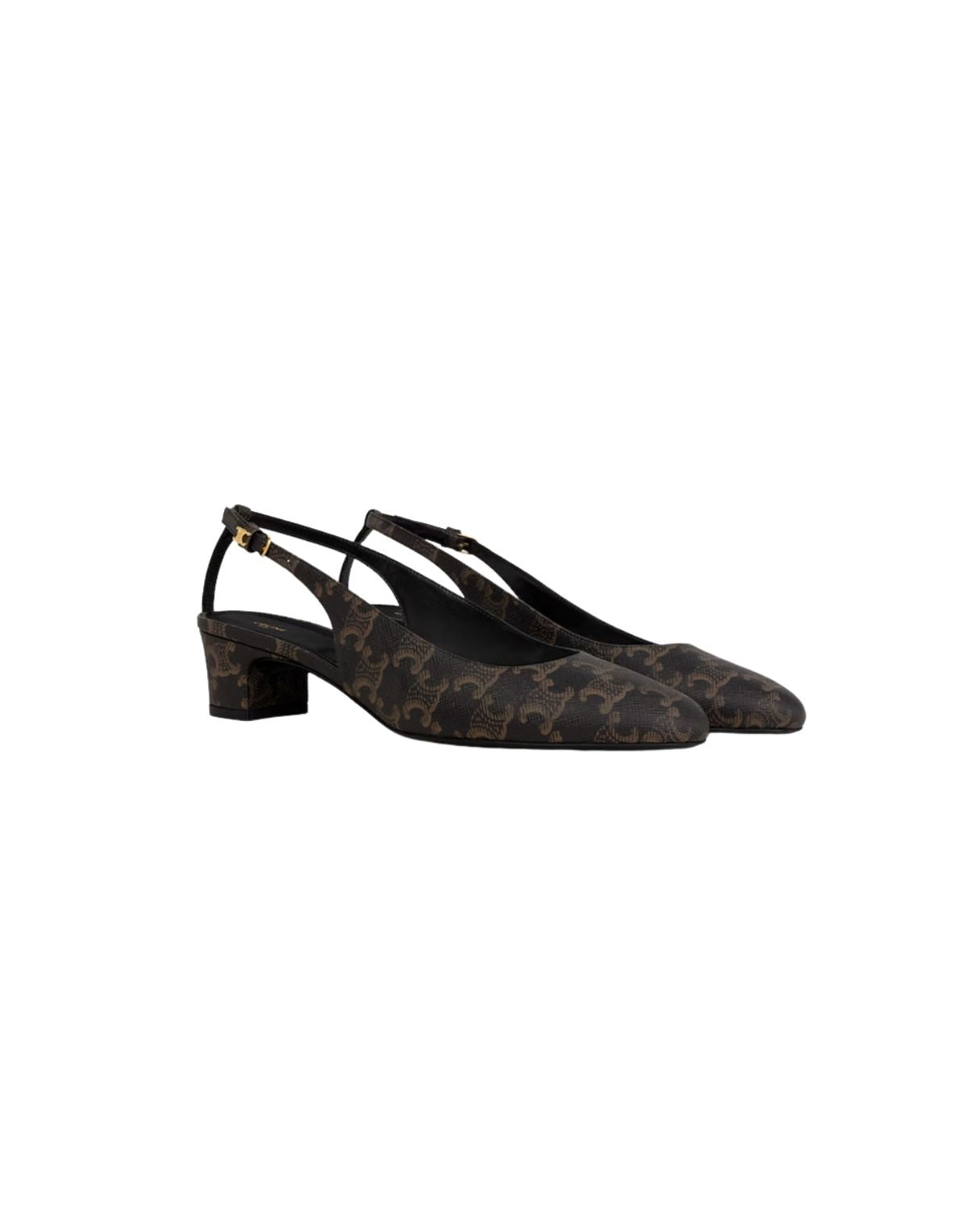 CELINE NEO CITY SLINGBACK IN TRIOMPHE COATED FABRIC