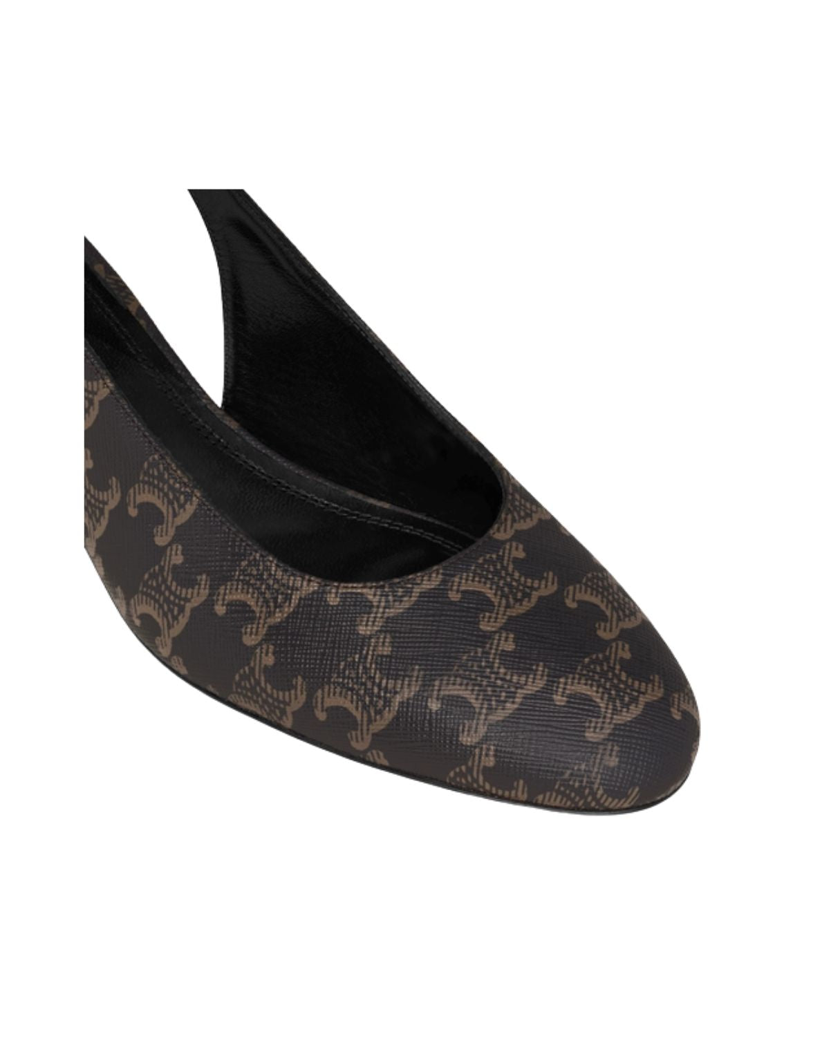 CELINE NEO CITY SLINGBACK IN TRIOMPHE COATED FABRIC