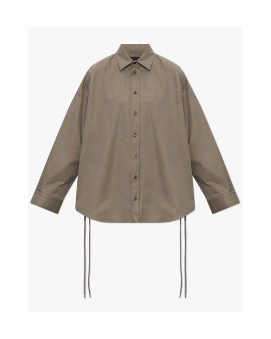 BALENCIAGA Women's Lace-up Shirt in green