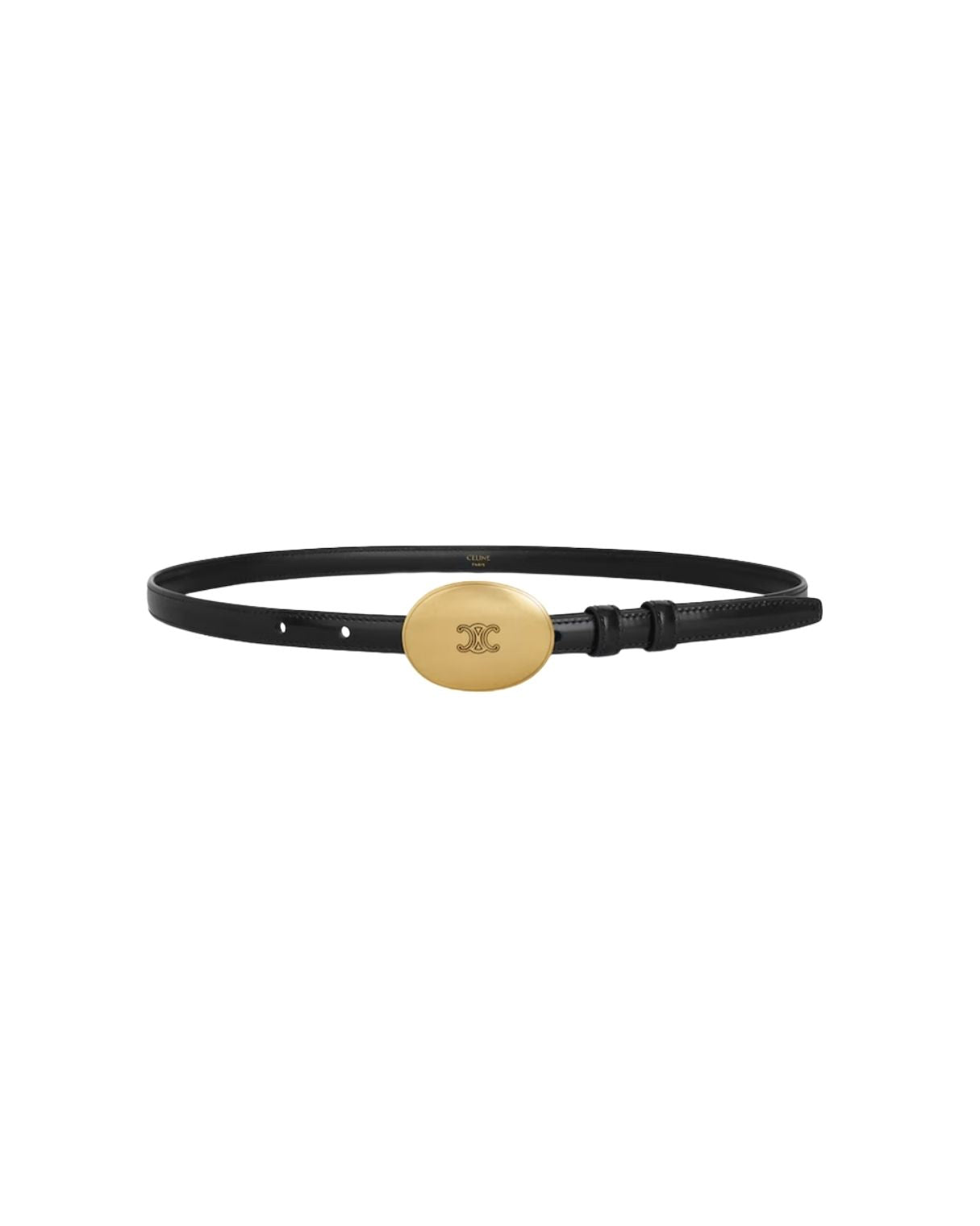 CELINE Thin Plate Belt 13MM IN Taurillon Leather
