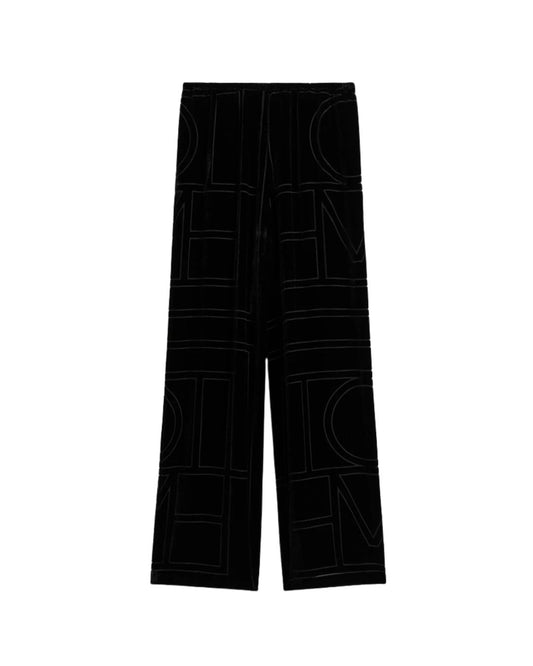 TOTEME Monogram devoré pj bottoms black
