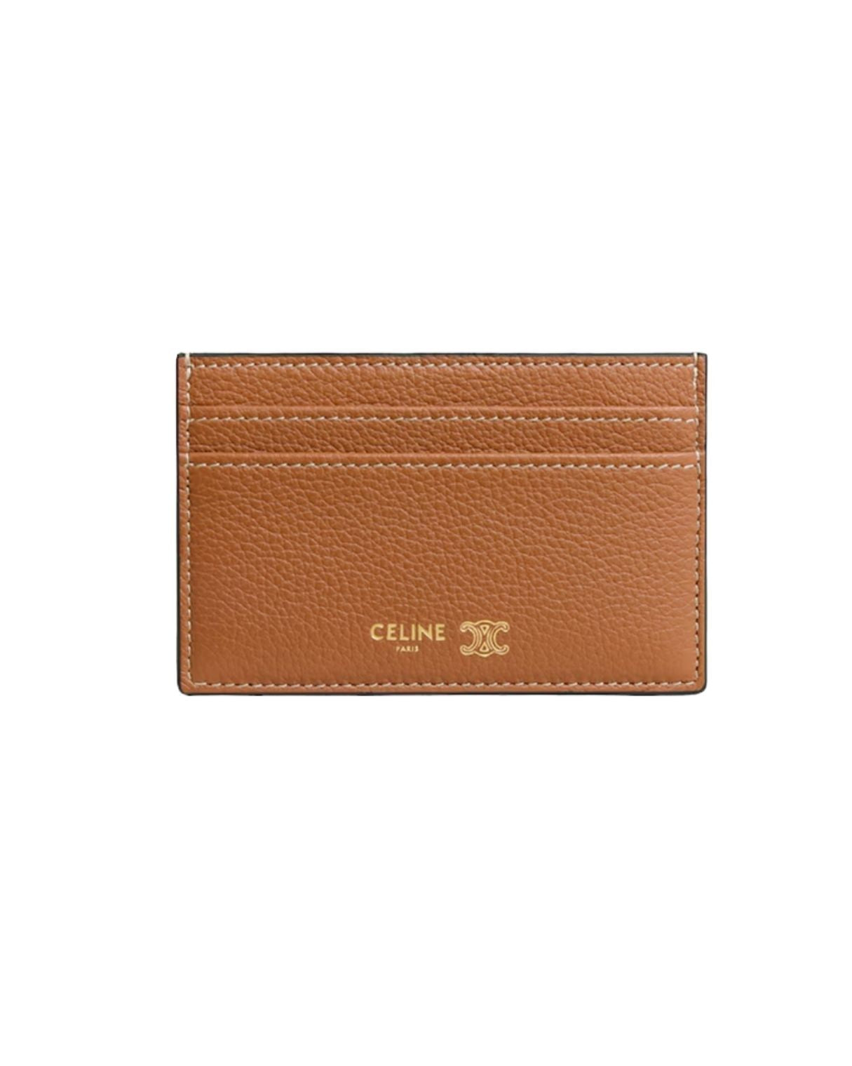 CELINE MEDIUM CARD HOLDER IN GRAINED SUPPLE CALFSKIN