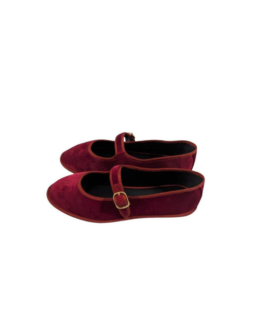 CELINE EVE TRIOMPHE MARY-JANE BALLERINA IN VELVET