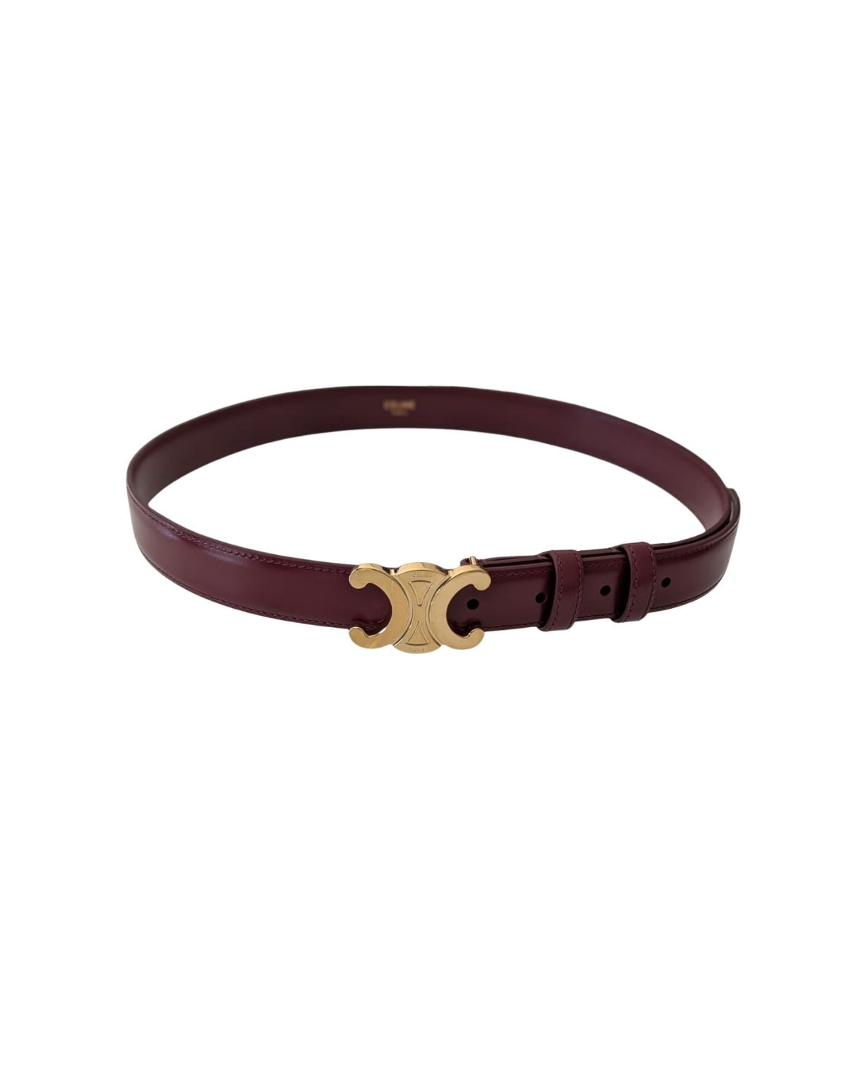 CELINE Triomphe Belt 25MM IN Taurillon Leather