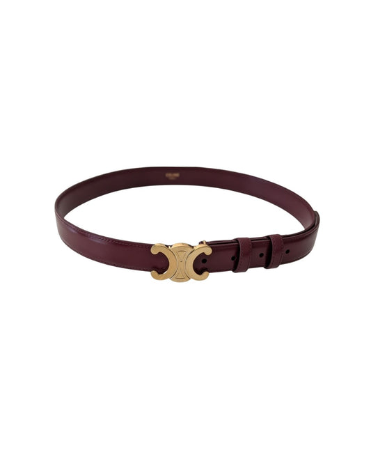 CELINE Triomphe Belt 25MM IN Taurillon Leather