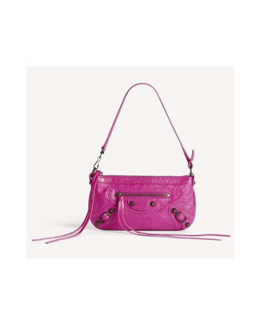 BALENCIAGA Women's Le City Pouch On Strap in Azalee